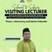 Visiting Lecture bertema Astronomy and Islamic Calender di Fatoni University Thailand