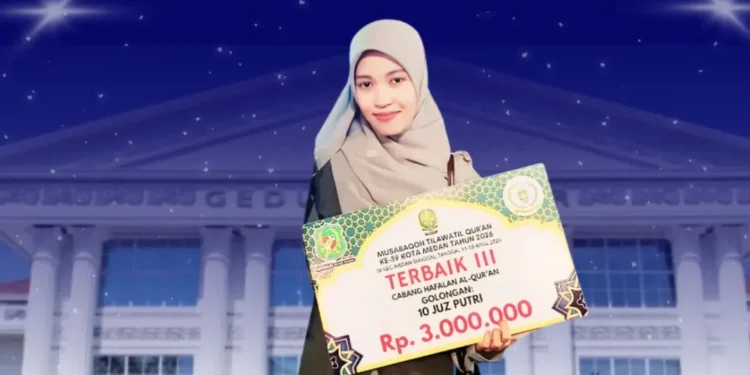 Mahasiswa Perbankan Syariah FAI UMSU Raih Juara Terbaik III Cabang Tahfiz 10 Juz Putri MTQ ke-59 Kota Medan Tahun 2026