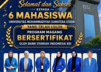 Enam Mahasiswa UMSU Lolos Program Magang Bersertifikat di Bank Syariah Indonesia